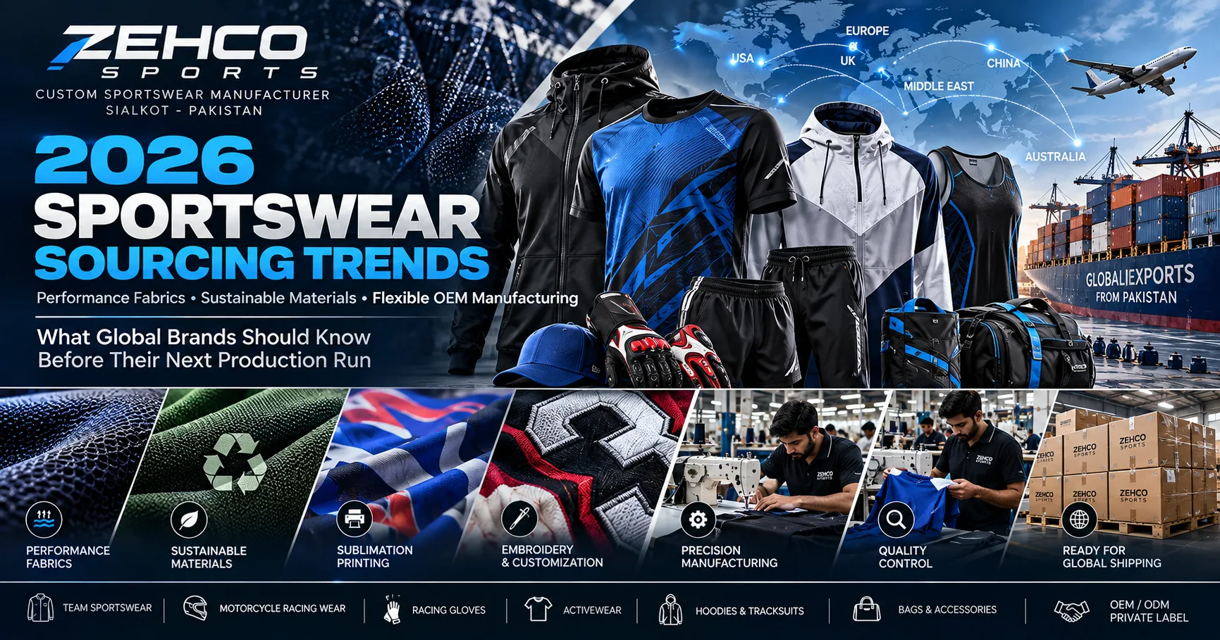 2026 Sportswear Sourcing Trends: Performance Fabrics, Sustainable Materials and Flexible OEM Manufacturing